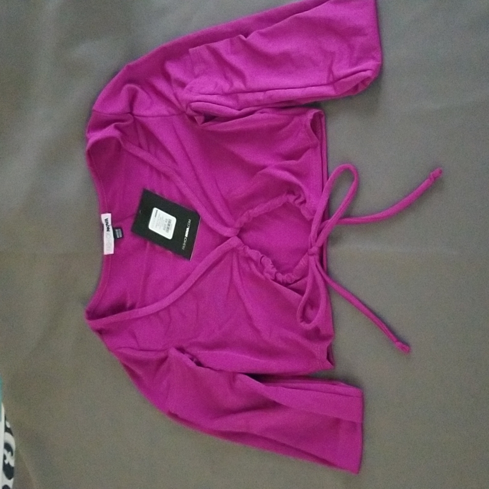 Fashion Nova Skirt Set Magenta